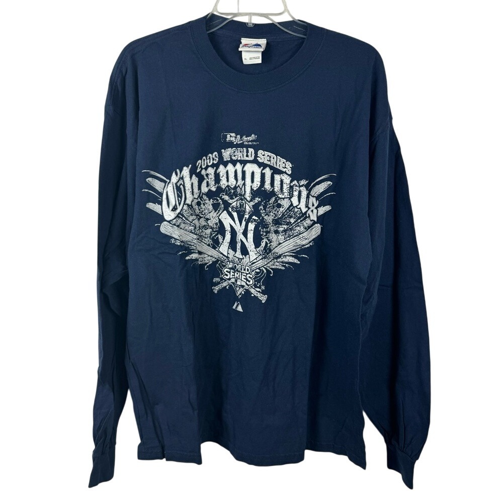 Majestic XL Long Sleeve T Shirt MLB 2009 World Series Champions New York Yankees